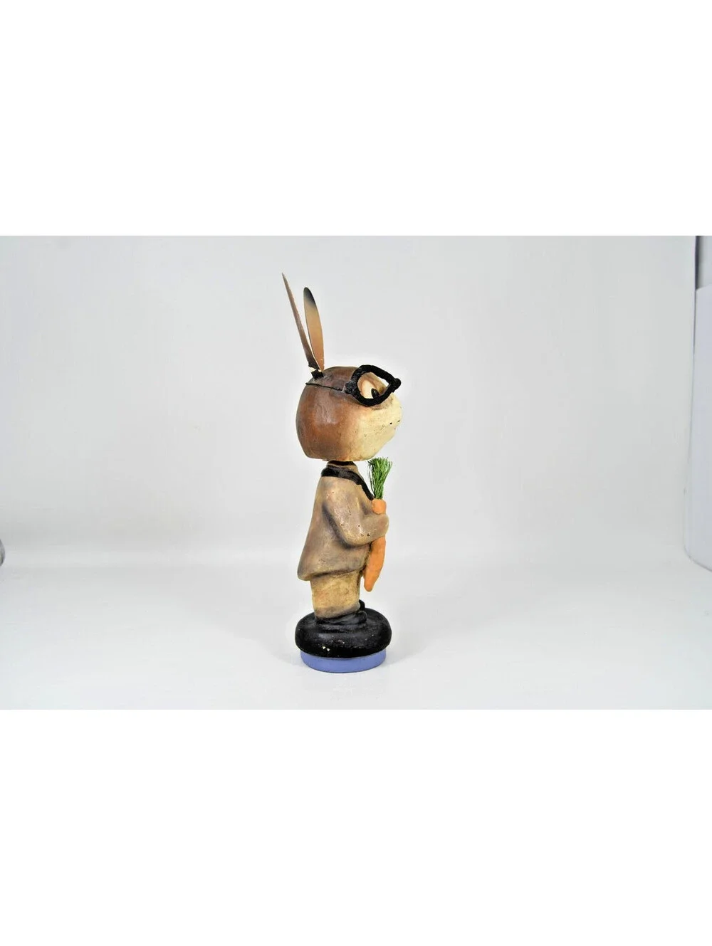 Antique Paper Mache Bunny Rabbit Nodder Bobblehead Figurine Toy Candy Germany